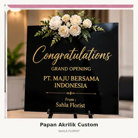 Papan Bunga Akrilik Lebong